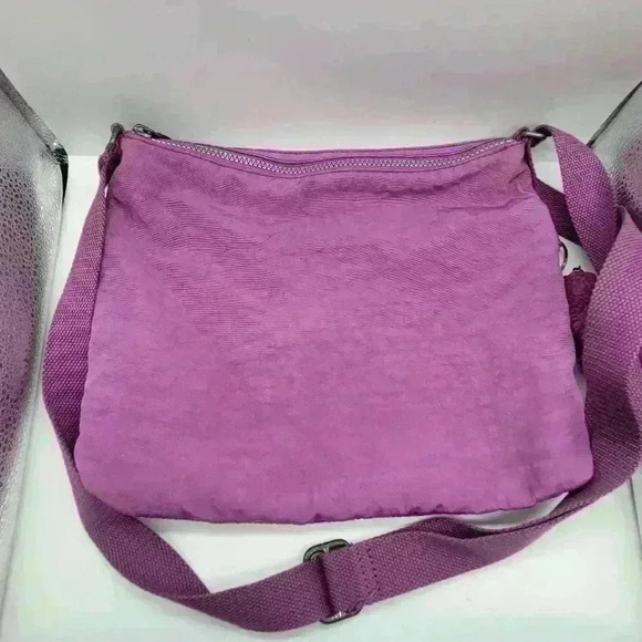 Kipling Alvar Crossbody Bag Travel Purse Purple Adjustable Strap Zip Closure - Picture 6 of 12